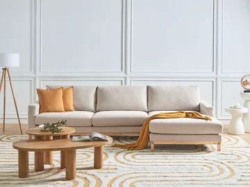 Hjørnesofa Siggard - Beige - Møbler - Sofaer - Sofa med chaiselong