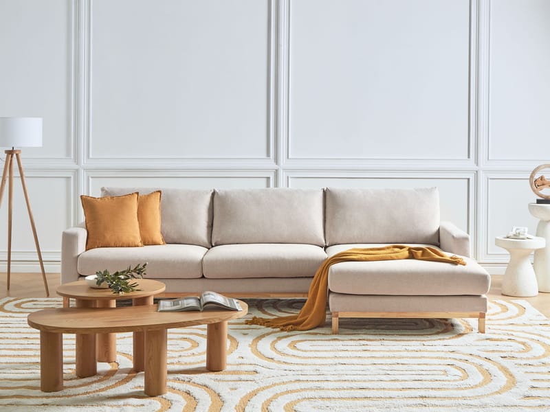 Hjørnesofa Siggard - Beige - Møbler - Sofaer - Sofa med chaiselong