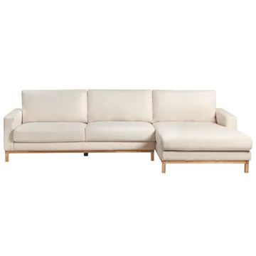 Hjørnesofa Siggard - Hvid - Møbler - Sofaer - Sofa med chaiselong - 4 personers sofa med chaiselong