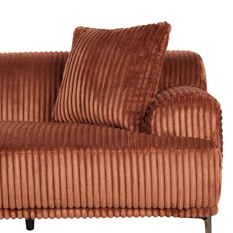 Hjørnesofa Stenum - Brun, messing/Venstrevendt - Møbler - Sofaer - Hjørnesofa - Howard hjørnesofa