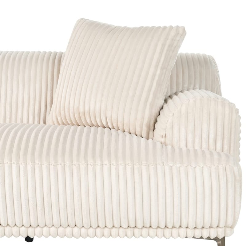 Hjørnesofa Stenum - Hvid, messing/Højrevendt - Møbler - Sofaer - Hjørnesofa - Howard hjørnesofa