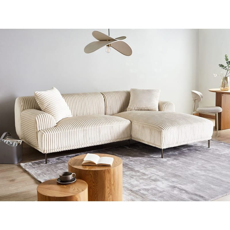 Hjørnesofa Stenum - Hvid, messing/Venstrevendt - Møbler - Sofaer - Hjørnesofa - Howard hjørnesofa