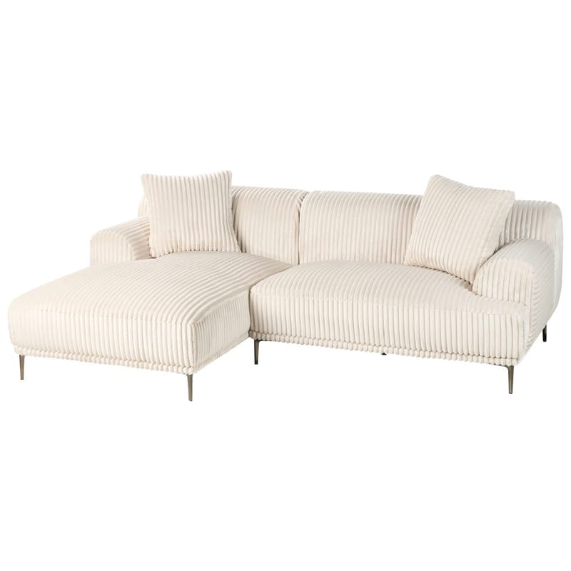 Hjørnesofa Stenum - Hvid, messing/Venstrevendt - Møbler - Sofaer - Hjørnesofa - Howard hjørnesofa