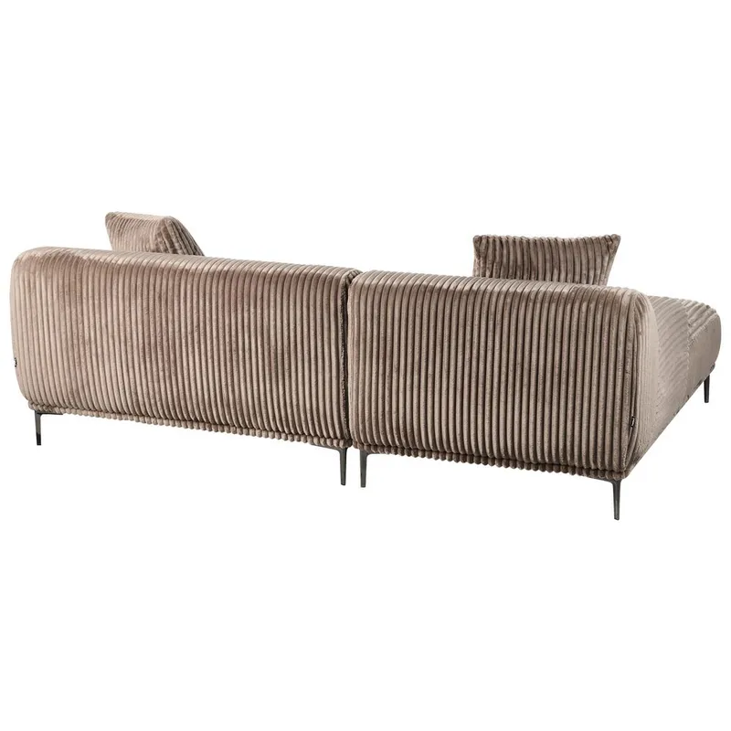 Hjørnesofa Stenum - Lys brun, messing/Højrevendt - Møbler - Sofaer - Hjørnesofa