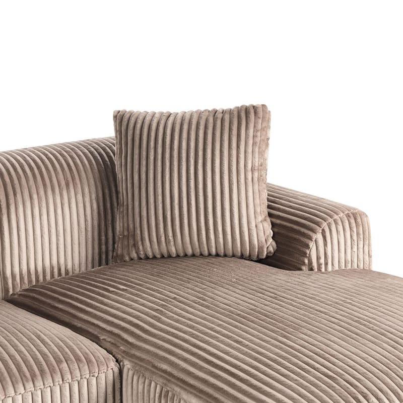 Hjørnesofa Stenum - Lys brun, messing/Venstrevendt - Møbler - Sofaer - Hjørnesofa - Howard hjørnesofa