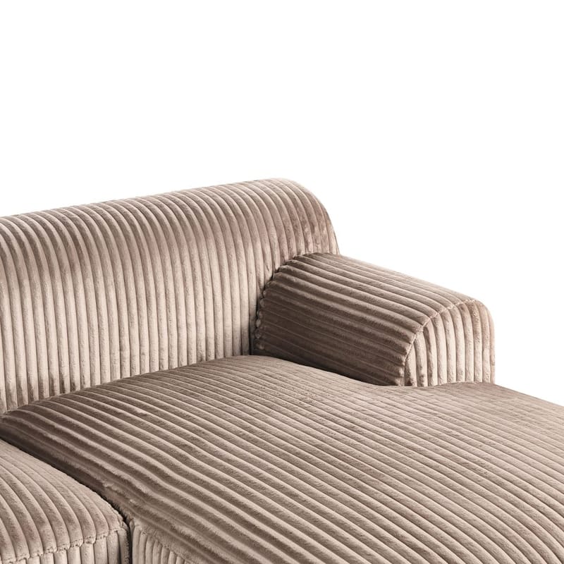 Hjørnesofa Stenum - Lys brun, messing/Venstrevendt - Møbler - Sofaer - Hjørnesofa - Howard hjørnesofa