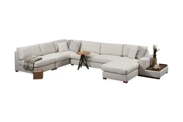 Huelva Chaiselongsofa - Beige - Møbler - Sofaer - Hjørnesofa - Hjørnesofa med chaiselong