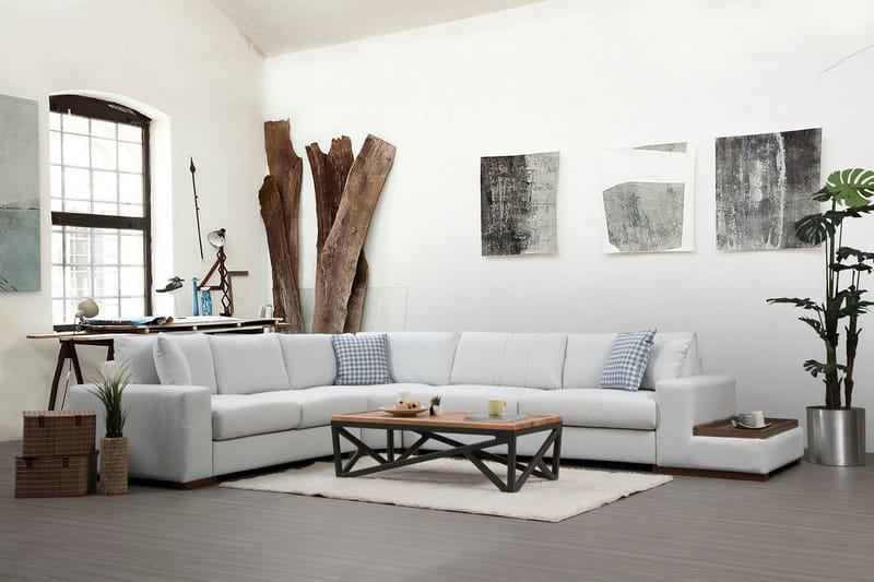 Huelva Chaiselongsofa - Beige - Sofa med chaiselong