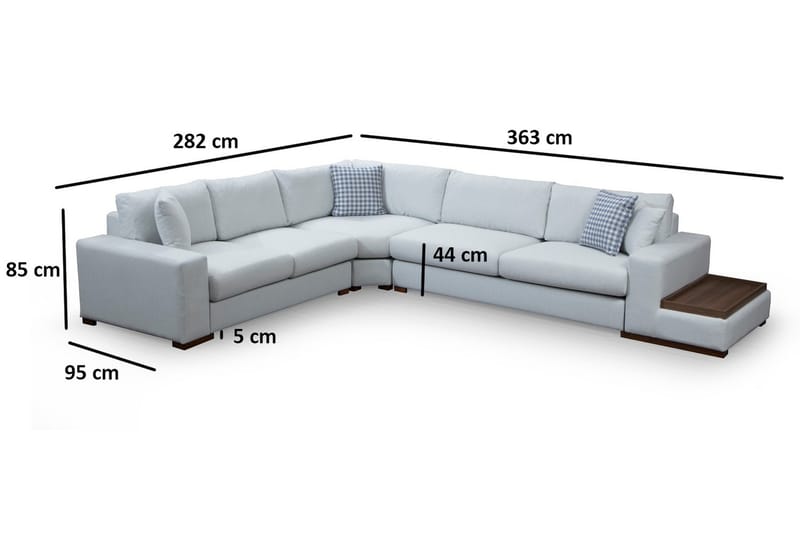 Huelva Chaiselongsofa - Beige - Sofa med chaiselong