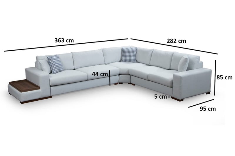 Huelva Chaiselongsofa - Beige - Sofa med chaiselong