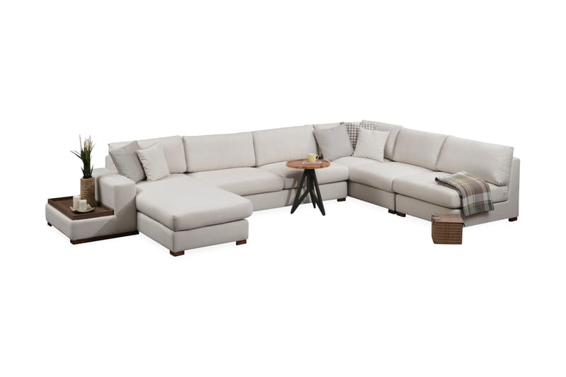 Huelva Chaiselongsofa - Beige - Sofa med chaiselong