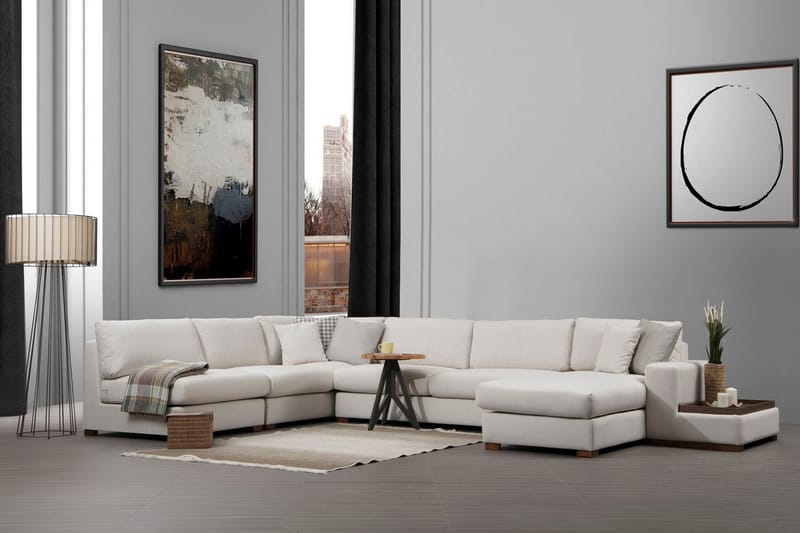 Huelva Chaiselongsofa - Beige - Sofa med chaiselong