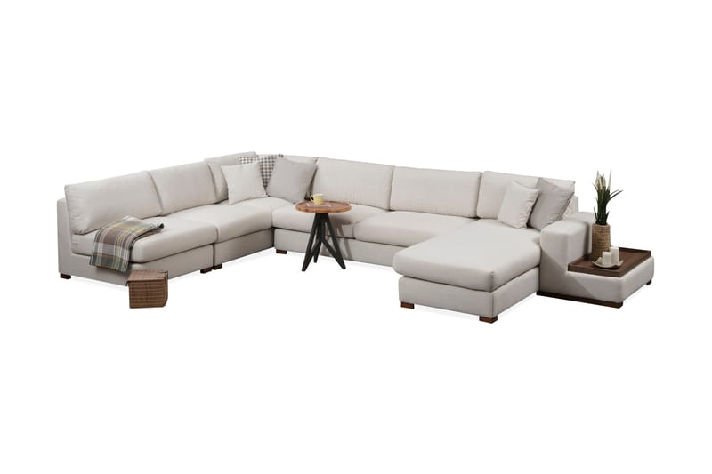 Huelva Chaiselongsofa - Beige - Sofa med chaiselong