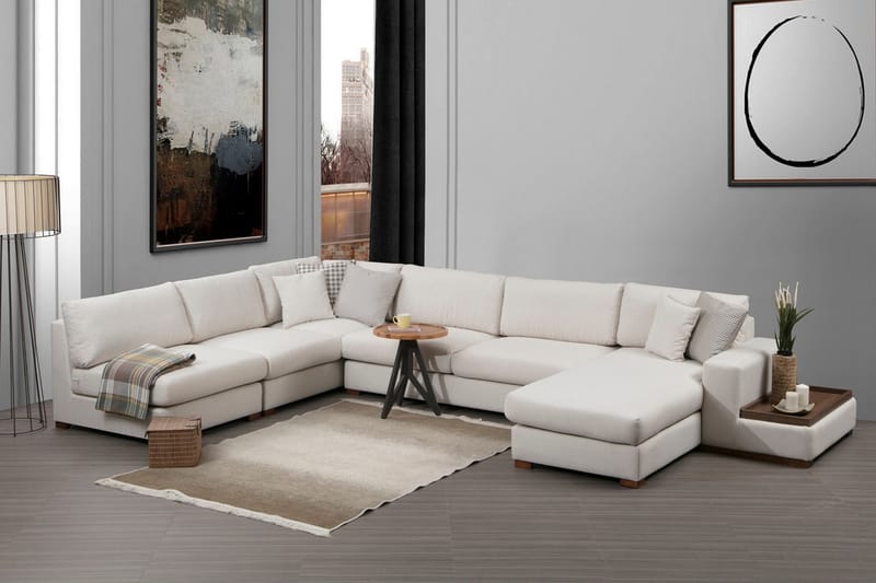 Huelva Chaiselongsofa - Beige - Sofa med chaiselong