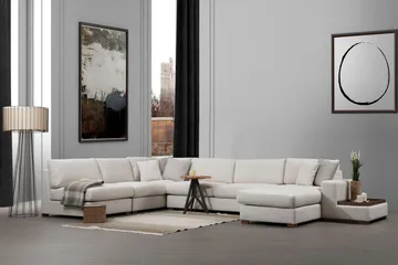 Huelva Chaiselongsofa - Beige - Møbler - Sofaer - Hjørnesofa - Hjørnesofa med chaiselong
