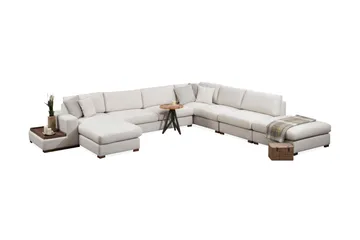 Huelva Chaiselongsofa - Beige - Møbler - Sofaer - Hjørnesofa - Hjørnesofa med chaiselong