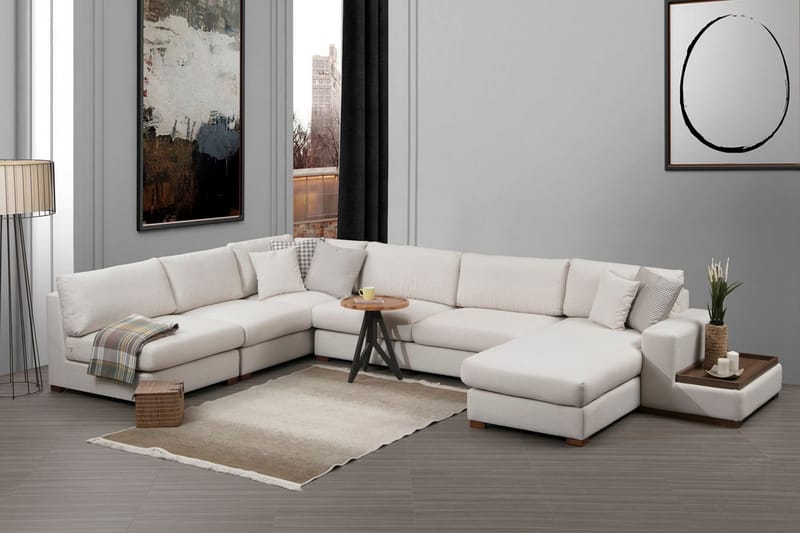 Huelva Chaiselongsofa - Beige - Møbler - Sofaer - Sofa med chaiselong