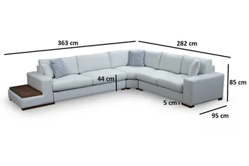 Huelva Chaiselongsofa - Beige - Møbler - Sofaer - Hjørnesofa