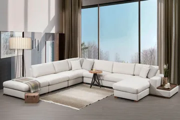 Huelva Chaiselongsofa - Beige - Møbler - Sofaer - Hjørnesofa - Hjørnesofa med chaiselong