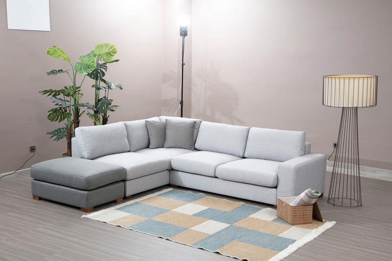 Huelva Chaiselongsofa - Grå - Sofa med chaiselong