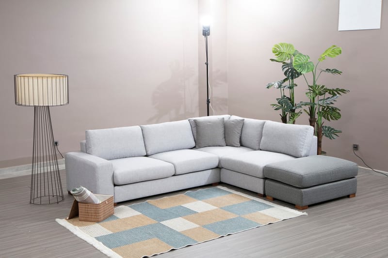 Huelva Chaiselongsofa - Grå - Sofa med chaiselong