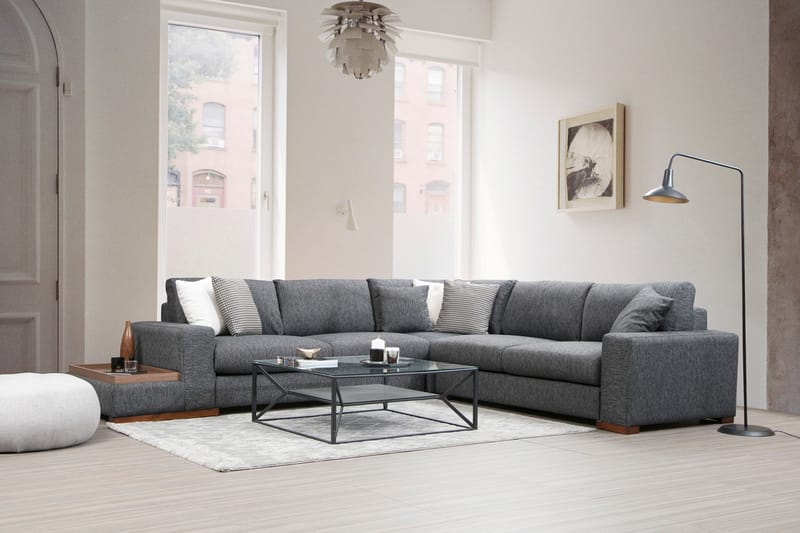 Huelva Chaiselongsofa - Grå - Sofa med chaiselong