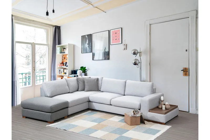Huelva Chaiselongsofa - Grå - Møbler - Sofaer - Sofa med chaiselong
