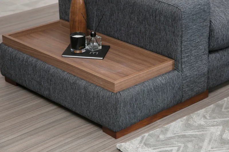 Huelva Chaiselongsofa - Grå - Møbler - Sofaer - Hjørnesofa - Hjørnesofa med chaiselong