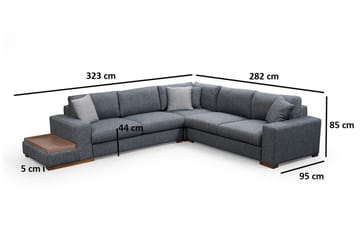 Huelva Chaiselongsofa - Grå - Møbler - Sofaer - Hjørnesofa