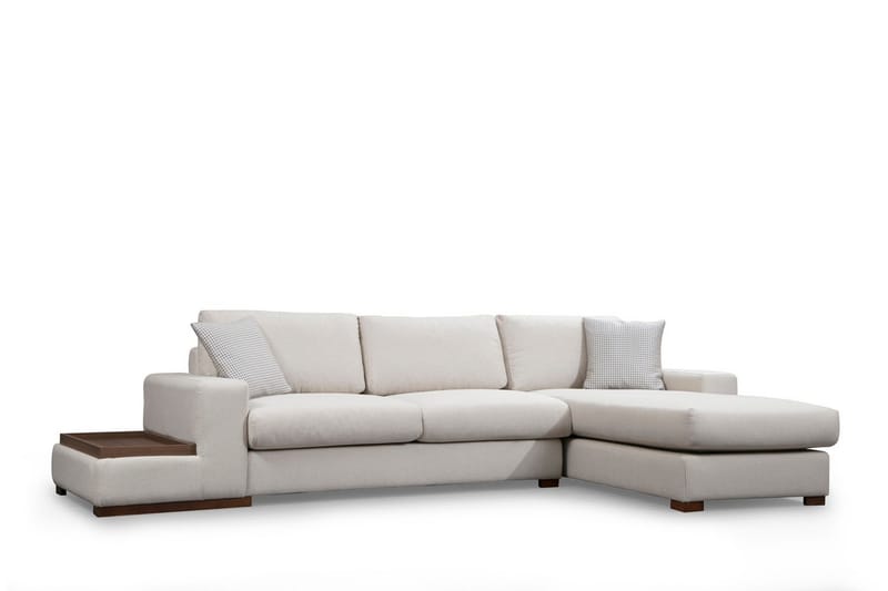 Huelva Højrevendt L-formet Sofa med Chaiselong 312 cm i Stof - Beige - Møbler - Sofaer - Sofa med chaiselong