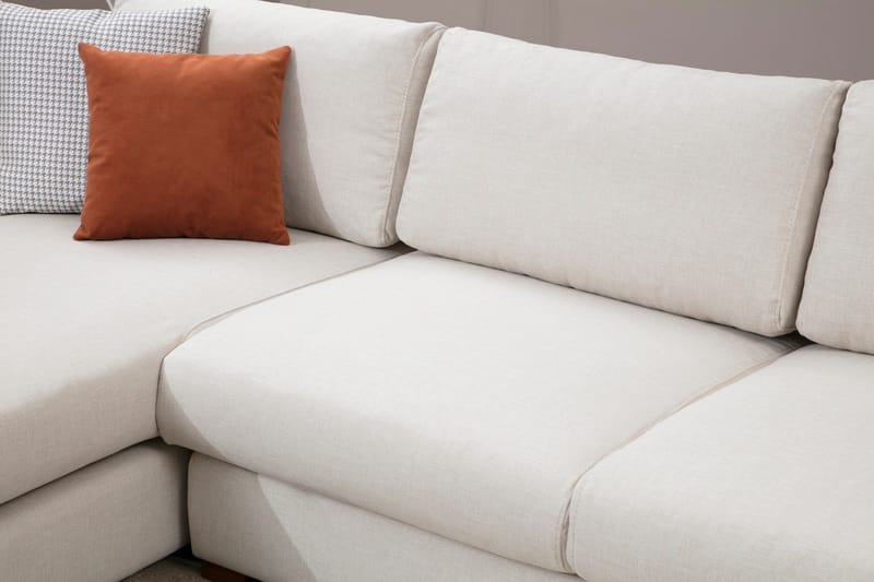 Huelva Højrevendt L-formet Sofa med Chaiselong 312 cm i Stof - Beige - Møbler - Sofaer - Sofa med chaiselong