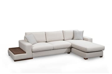 Huelva Højrevendt L-formet Sofa med Chaiselong 312 cm i Stof - Beige - Møbler - Sofaer - Sofa med chaiselong