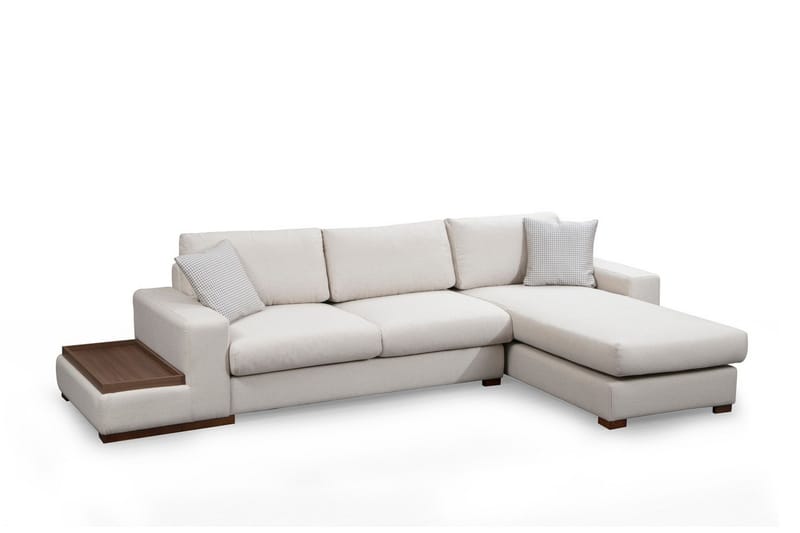 Huelva Højrevendt L-formet Sofa med Chaiselong 312 cm i Stof - Beige - Møbler - Sofaer - Sofa med chaiselong