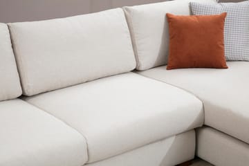 Huelva Højrevendt L-formet Sofa med Chaiselong 312 cm i Stof - Beige - Møbler - Sofaer - Sofa med chaiselong