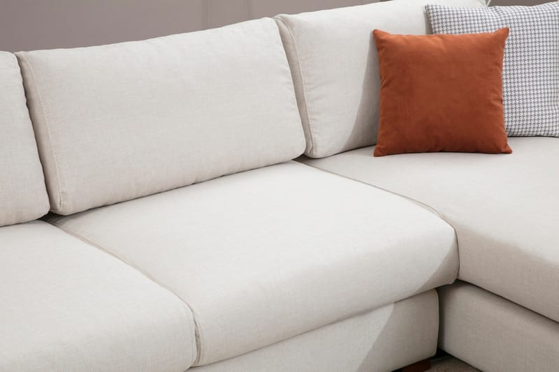 Huelva Højrevendt L-formet Sofa med Chaiselong 312 cm i Stof - Beige - Møbler - Sofaer - Sofa med chaiselong