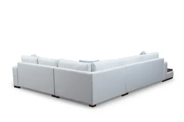 Huelva Venstrevendt L-formet Hjørnesofa 363 cm i Stof med Sidebord - Beige - Møbler - Sofaer - Hjørnesofa