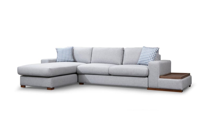 Huelva Venstrevendt L-formet Sofa med Chaiselong 332 cm i Stof - Grå - Møbler - Sofaer - Sofa med chaiselong