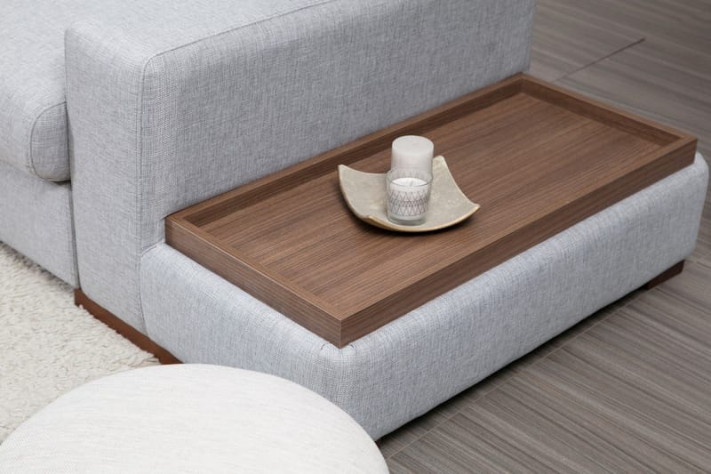 Huelva Venstrevendt L-formet Sofa med Chaiselong 332 cm i Stof - Grå - Møbler - Sofaer - Sofa med chaiselong