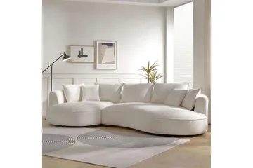 Hungirr Sofa med divan 4-personers - Hvid - Møbler - Sofaer - 4 personers sofa
