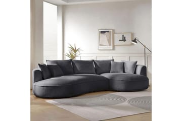 Hungirr Sofa med divan 4-personers - Mørkegrå - Møbler - Sofaer - 4 personers sofa