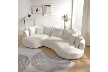 Hungirr Sofa med divan 4-personers - Hvid - Møbler - Sofaer - 4 personers sofa