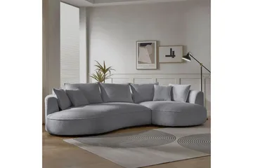 Hungirr Sofa med divan 4-personers - Grå - Møbler - Sofaer - 4 personers sofa