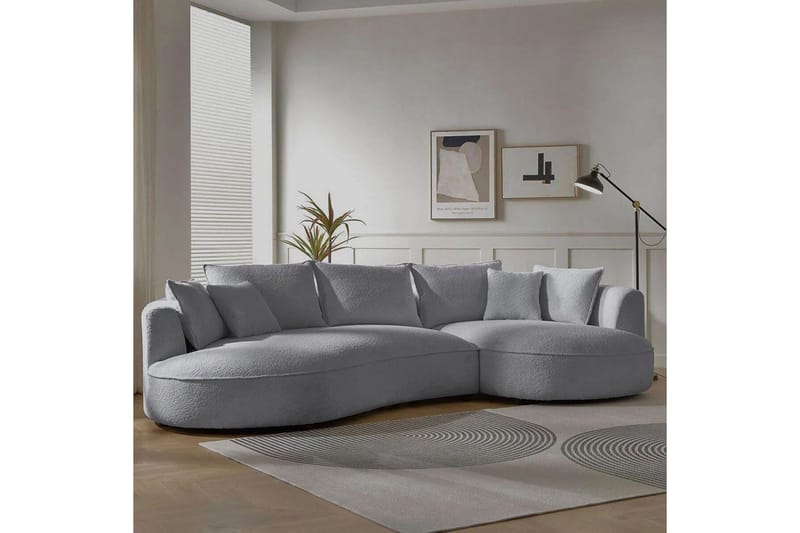 Hungirr Sofa med divan 4-personers - Grå - Møbler - Sofaer - Sofa med chaiselong