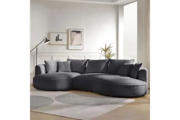 Hungirr Sofa med divan 4-personers - Mørkegrå - Møbler - Sofaer - 4 personers sofa