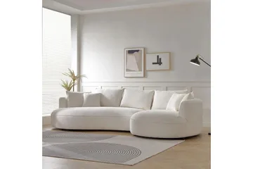 Hungirr Sofa med divan 4-personers - Hvid - Møbler - Sofaer - 4 personers sofa