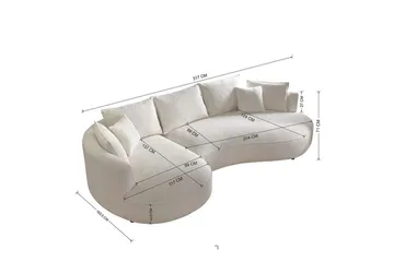 Hungirr Sofa med divan 4-personers - Mørkegrå - Møbler - Sofaer - 4 personers sofa