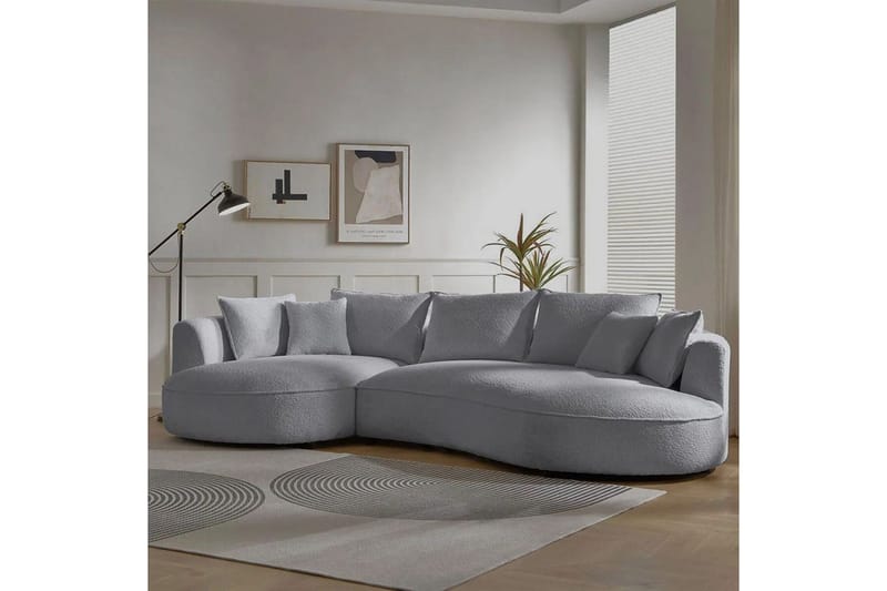 Hungirr Sofa med divan 4-personers - Grå - Møbler - Sofaer - Sofa med chaiselong