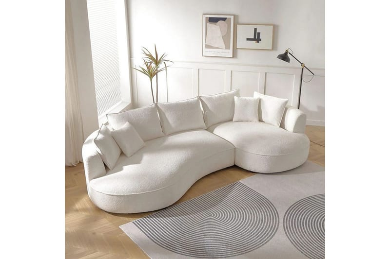 Hungirr Sofa med divan 4-personers - Hvid - Møbler - Sofaer - Sofa med chaiselong