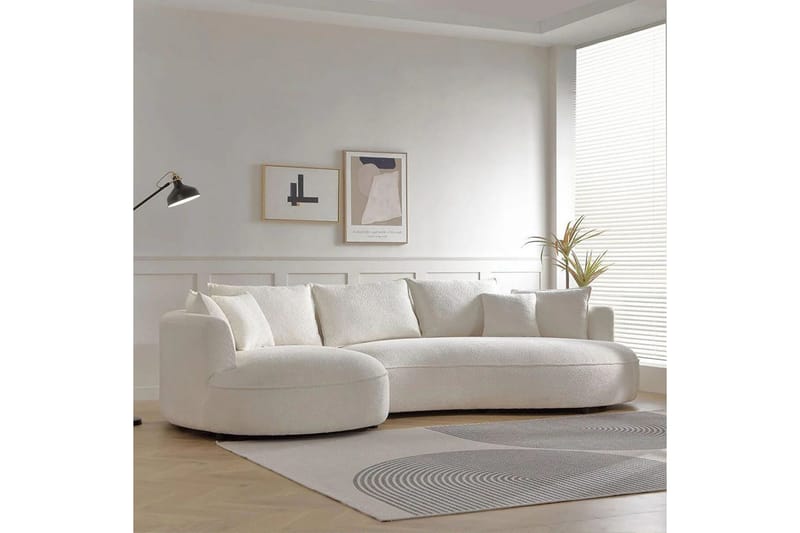 Hungirr Sofa med divan 4-personers - Hvid - Møbler - Sofaer - Sofa med chaiselong