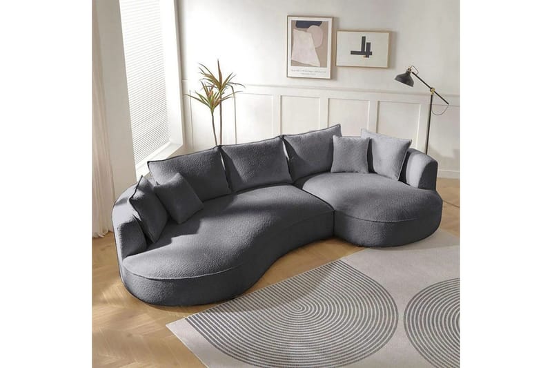 Hungirr Sofa med divan 4-personers - Mørkegrå - Møbler - Sofaer - Sofa med chaiselong